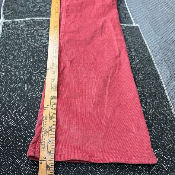 Old Navy Women’s Pants sz 18 Higher Rise Flare Corduroy Spice Girl Orange/Pink - Picture 9 of 11
